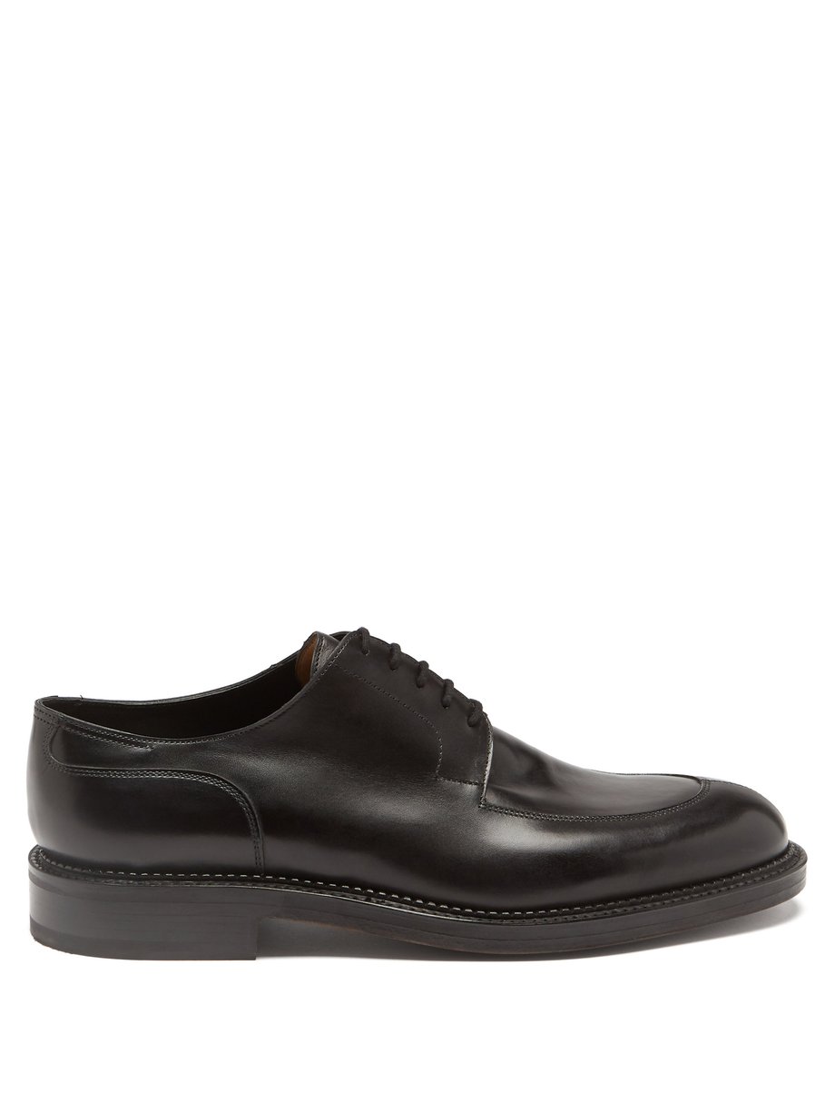 John Lobb Black Hardington leather Derby shoes | 매치스패션, 모던 럭셔리 온라인 쇼핑