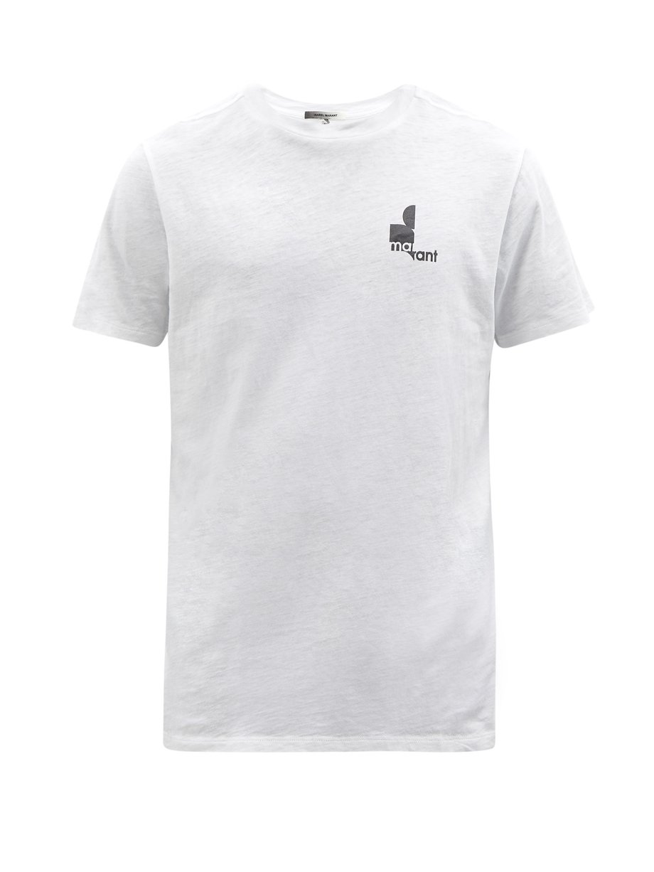 White logo-print organic-cotton jersey T-shirt | Isabel Marant | MATCHESFASHION US