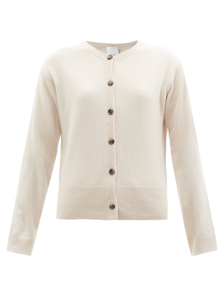 Neutral Round-neck cashmere cardigan | Allude | MATCHESFASHION UK