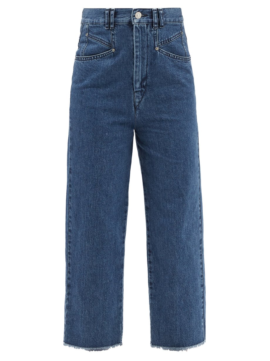 Blue Dilali high-rise straight-leg cropped jeans | Isabel Marant ...
