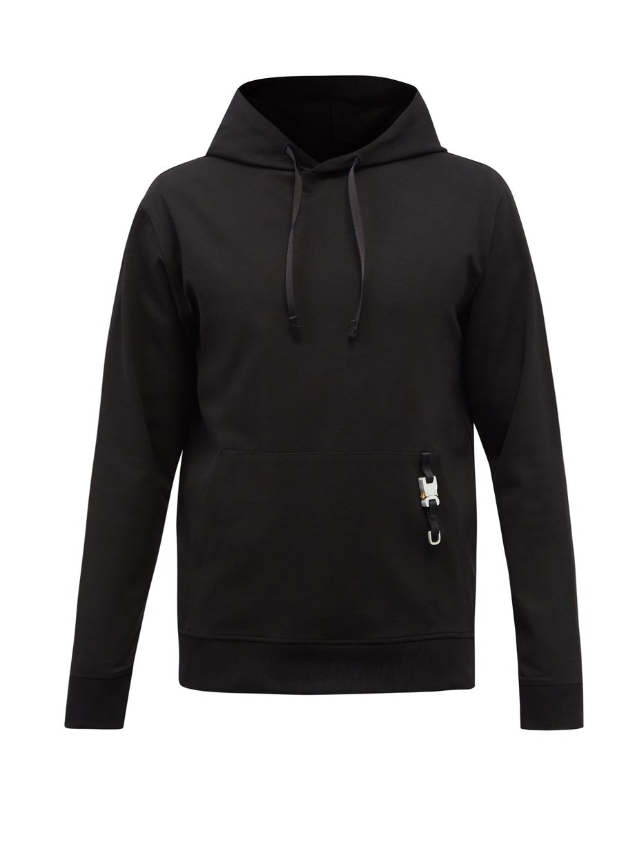 Black Rollercoaster-buckle jersey hooded sweatshirt | 1017 ALYX 9SM ...