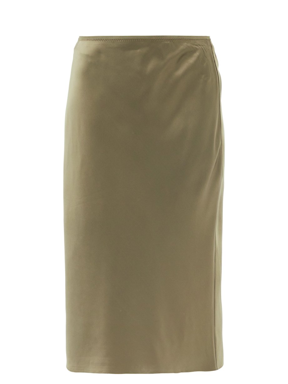 Isaak silk-satin slip skirt Neutral Joseph | MATCHESFASHION FR