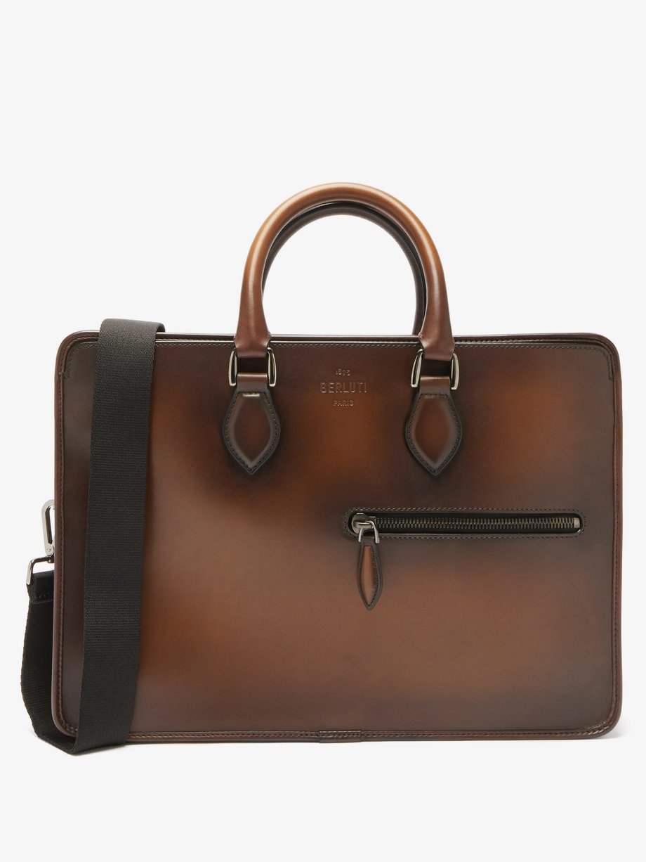 Un Jour leather briefcase