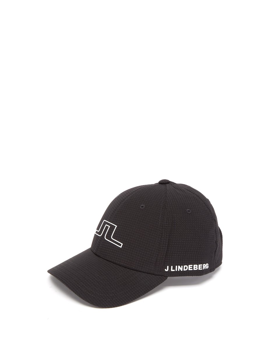 Black Caden logo-print perforated ripstop golf cap | J.Lindeberg ...