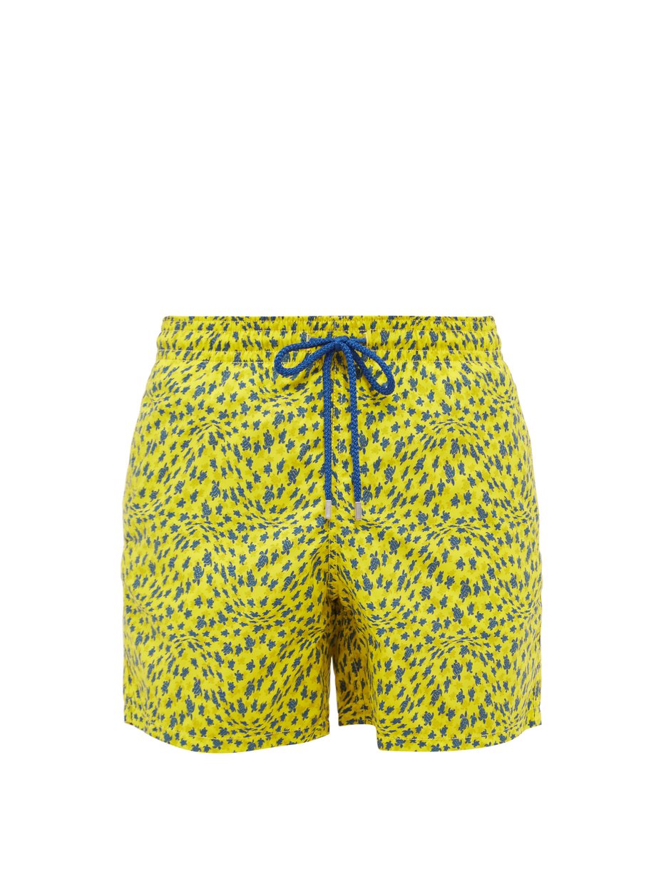 Yellow Moorea turtle-print recycled-shell swim shorts | Vilebrequin ...