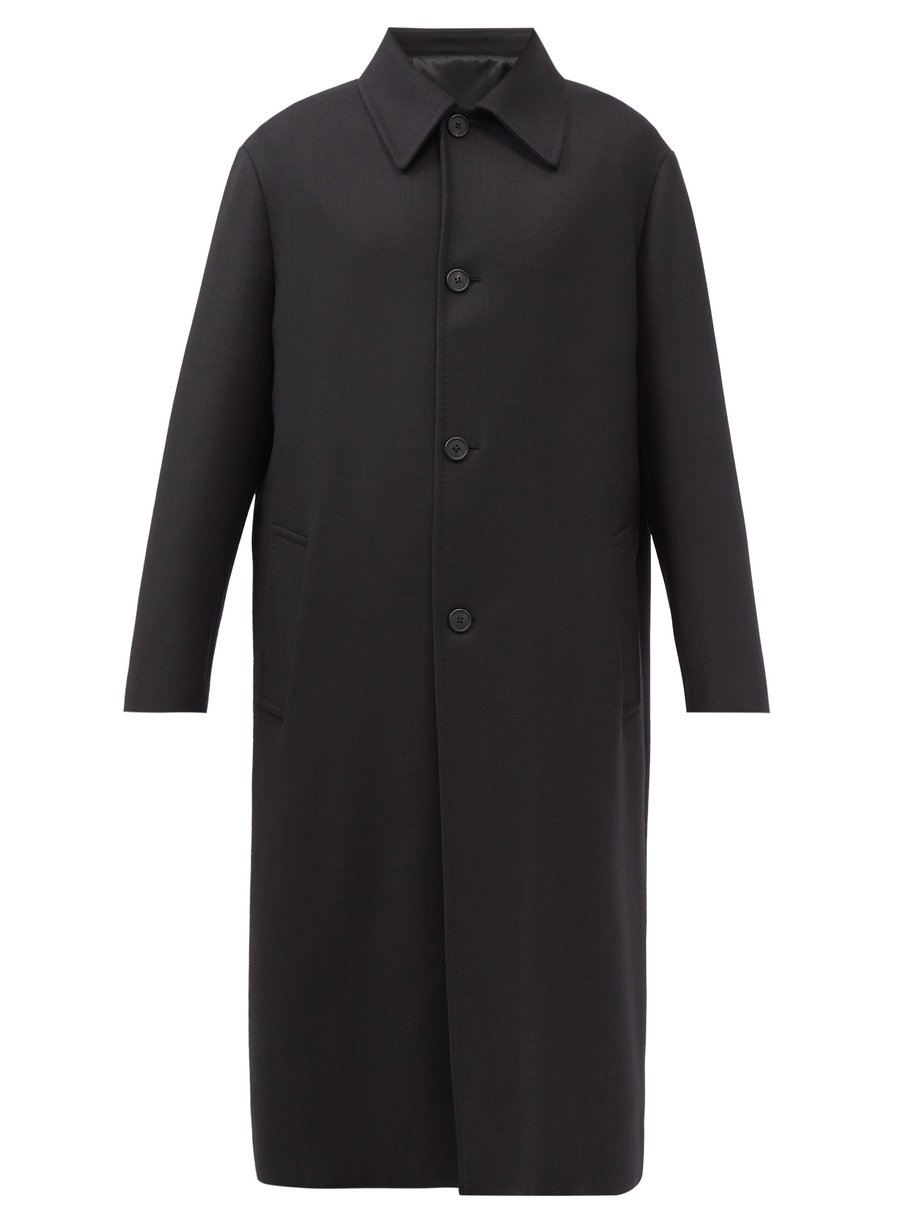 Rafael single-breasted wool-blend twill coat Black The Row ...