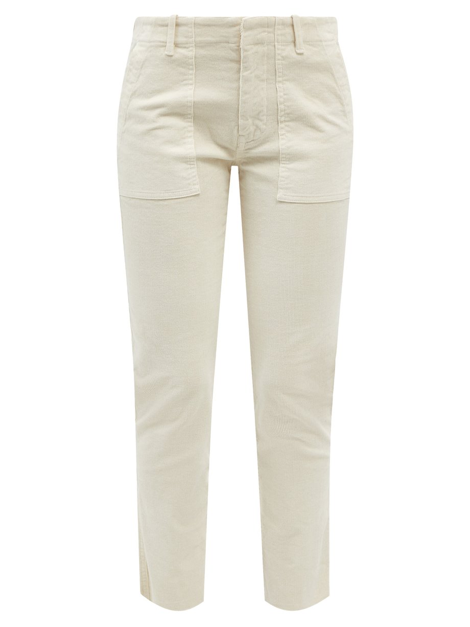 White Jenna cotton-blend corduroy trousers | Nili Lotan | MATCHESFASHION US