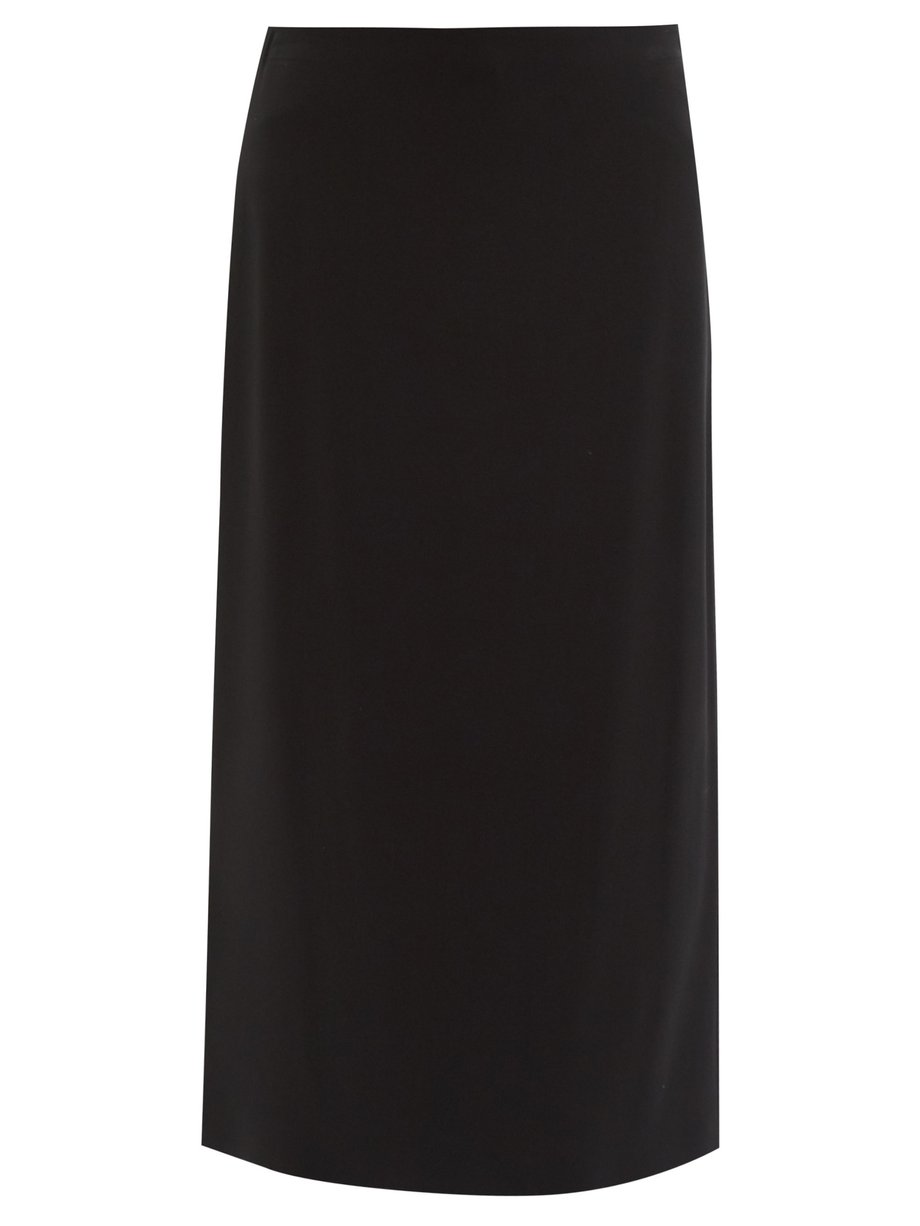 Black Ima high-rise crepe midi skirt | The Row | MATCHESFASHION UK