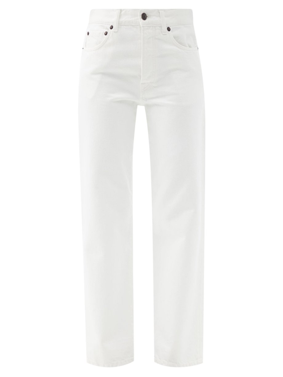 The Row White Montero straight-leg jeans | 매치스패션, 모던 럭셔리 온라인 쇼핑