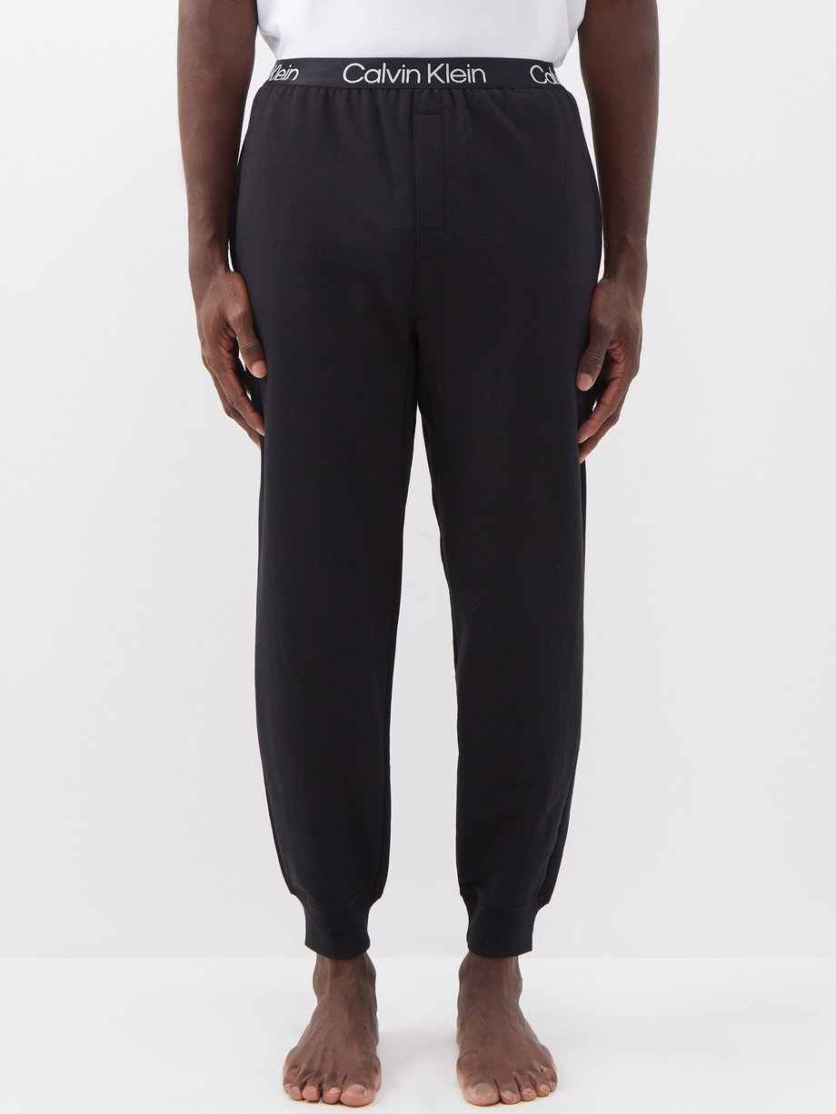 Black Mens MATCHESFASHION Men Clothing Loungewear Pajamas Logo-jacquard Cotton-blend Jersey Pyjama Trousers 
