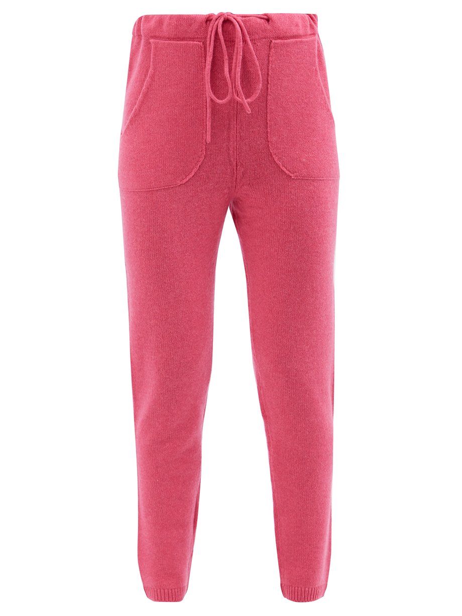 Pink Drawstring cashmere sweatpants | The Elder Statesman ...