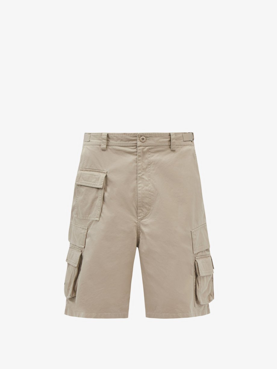 Balenciaga Neutral Cotton-twill cargo shorts | 매치스패션, 모던 럭셔리 온라인 쇼핑