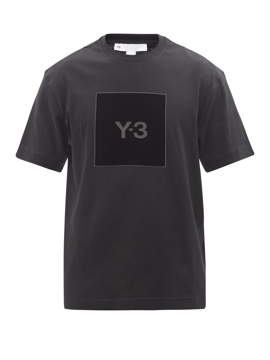 Y 3 ワイスリー ロゴ コットンtシャツ ブラック Matchesfashion マッチズファッション
