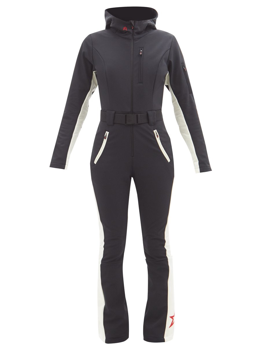 Black GT technical nylon-blend hooded ski suit | Perfect Moment ...