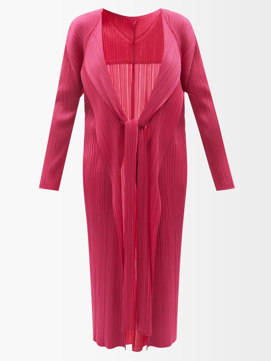 Technical-pleated cardigan Pink Pleats Please Issey Miyake ...