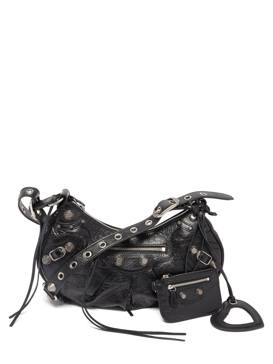 Black Le Cagole small leather shoulder bag | Balenciaga | MATCHESFASHION US