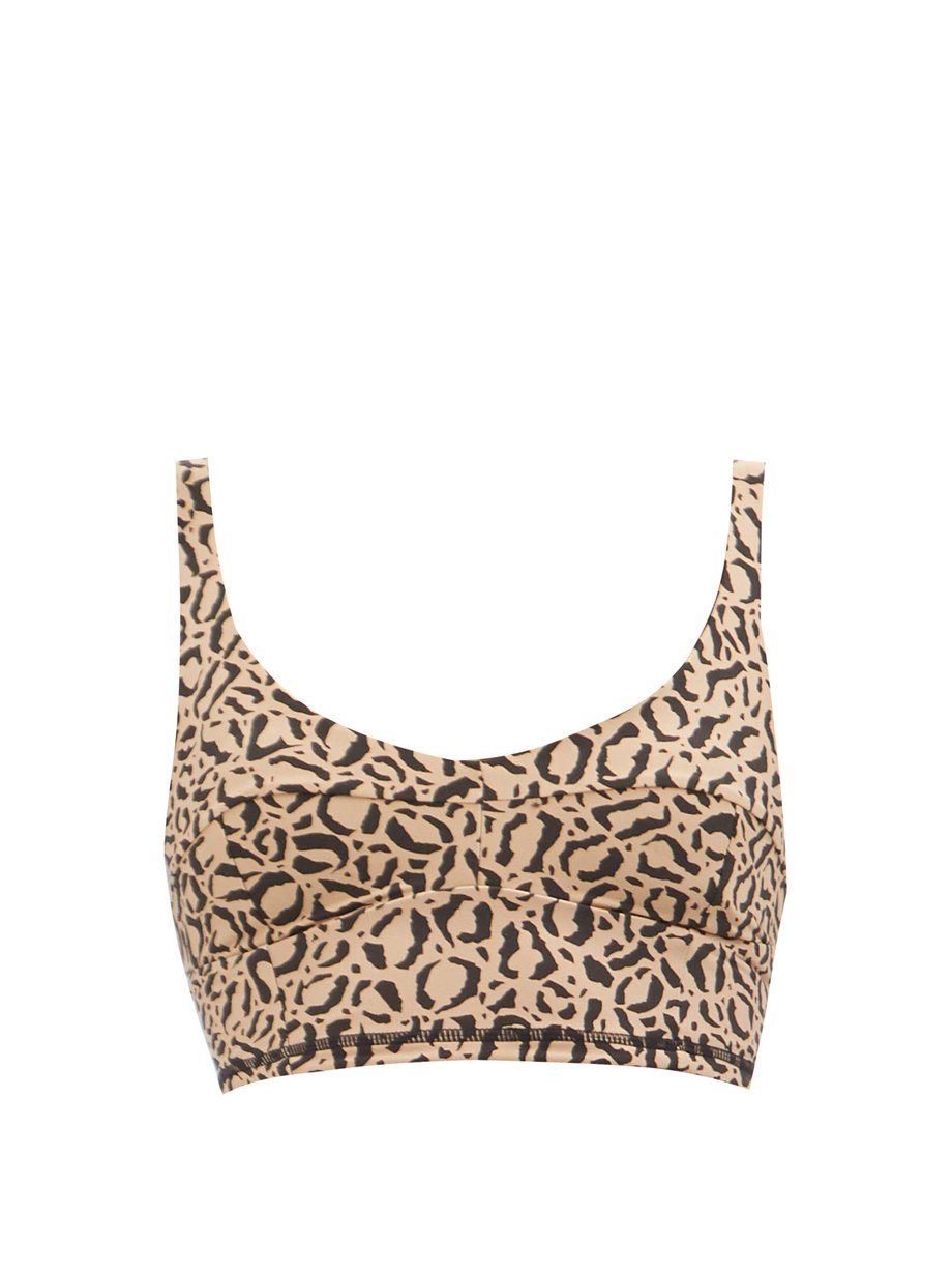 Leopard Candice leopard-print low-impact sports bra | The Upside ...