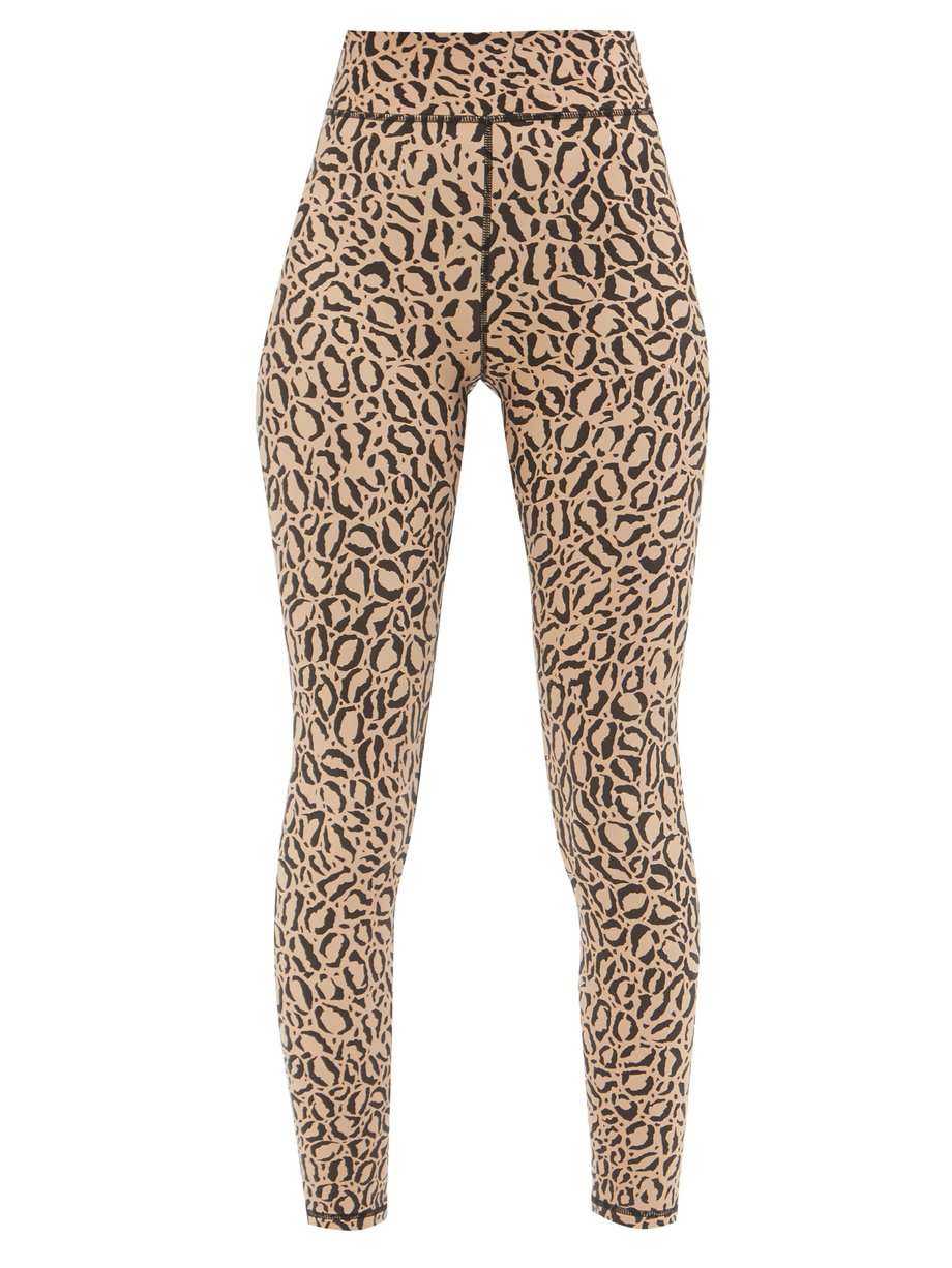 Print Leopard-print high-rise cropped leggings | The Upside ...