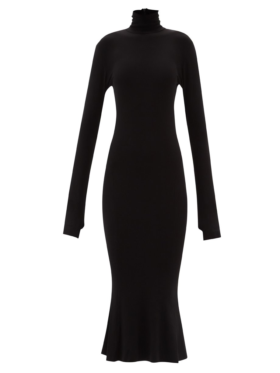 Black High-neck midi dress | Norma Kamali | MATCHESFASHION US
