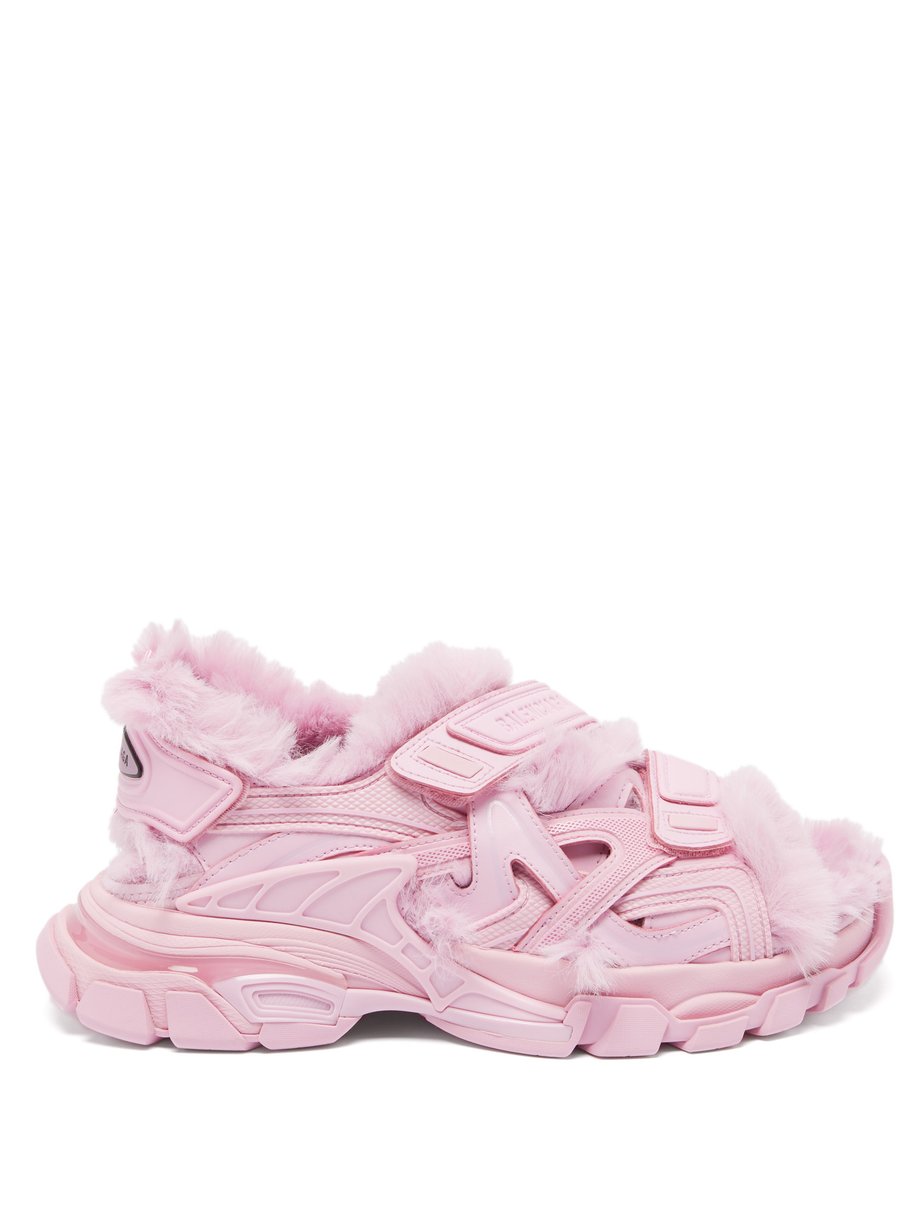 balenciaga track sandals pink