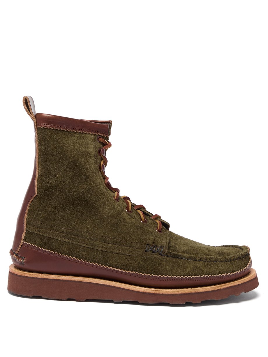 Green Maine suede and leather boots | Yuketen | MATCHESFASHION AU