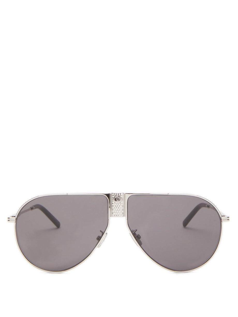 dior aviator cutout metal sunglasses