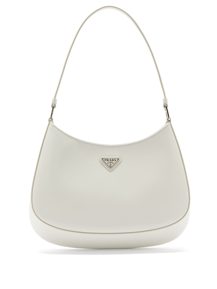 White Cleo spazzolato-leather shoulder bag | Prada | MATCHESFASHION UK