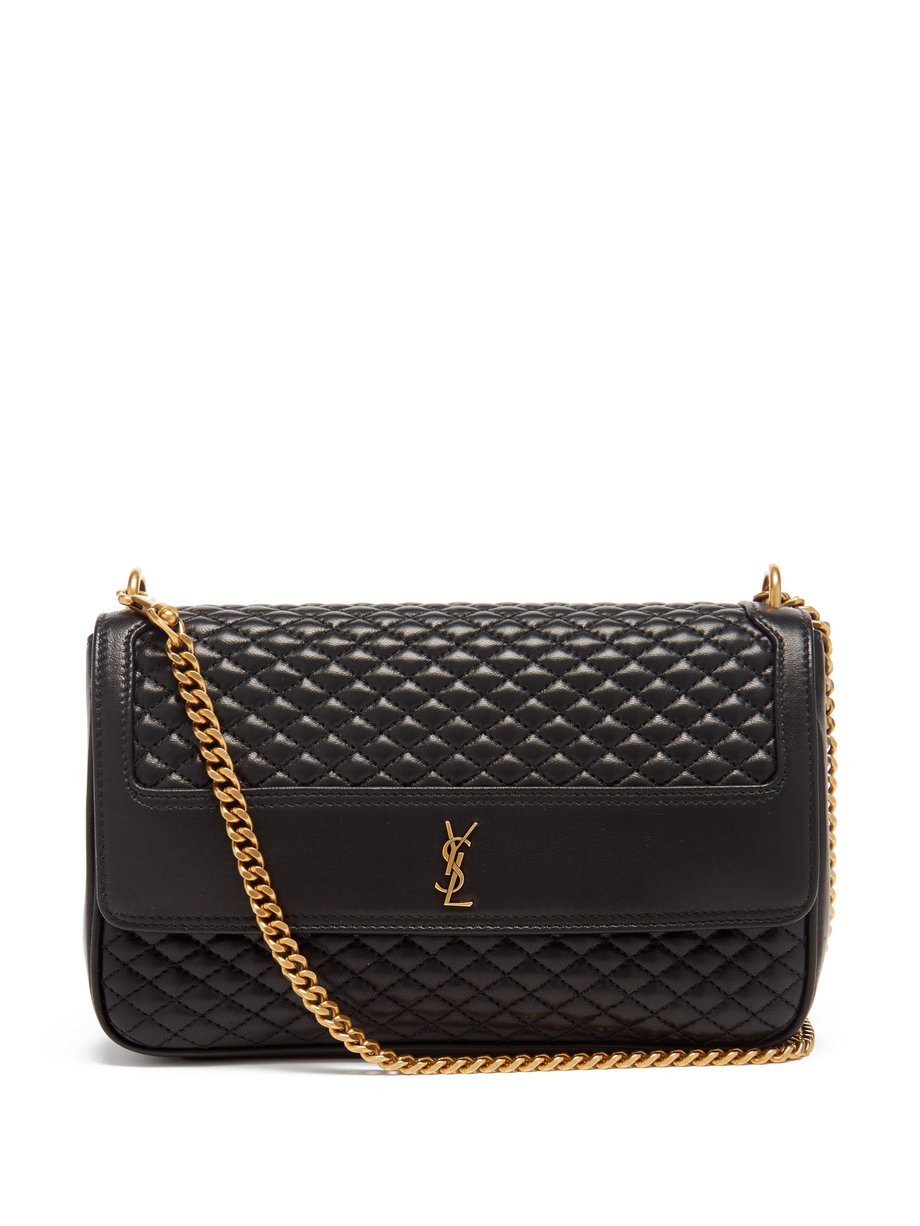 saint laurent victoire quilted leather shoulder bag