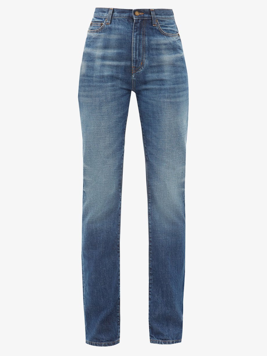 Blue High-rise wide-leg jeans | Saint Laurent | MATCHESFASHION US