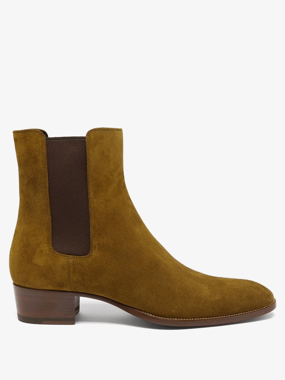 Brown MATCHESFASHION Men Shoes Boots Chelsea Boots Wyatt Suede Chelsea Boots Mens 