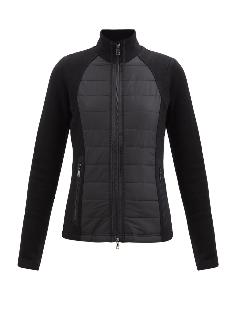 Black Marleen nylon and wool-blend mid-layer jacket | Bogner ...