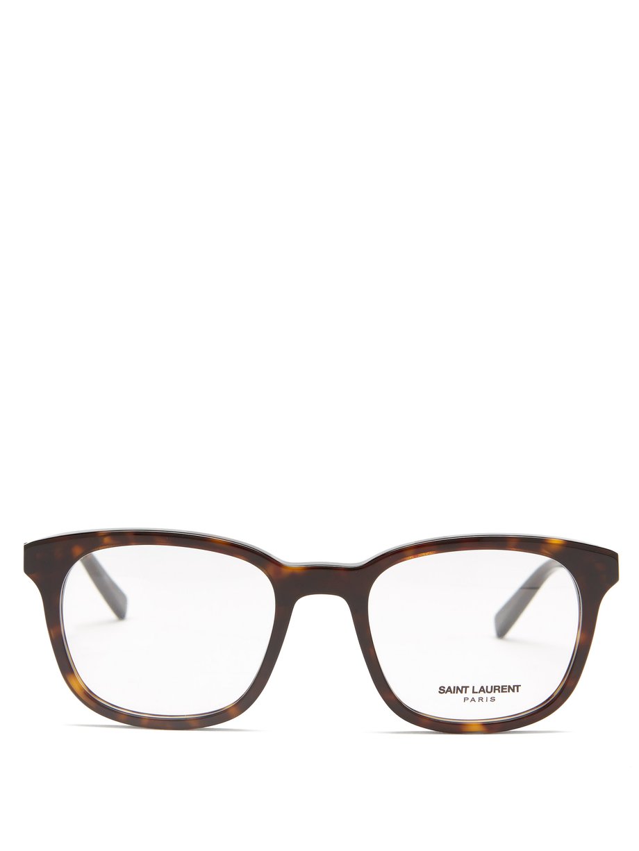 Brown Square tortoiseshellacetate glasses Saint Laurent