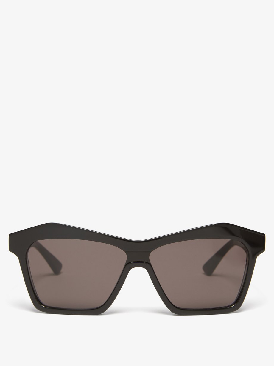 Bottega Veneta Black Square acetate sunglasses | 매치스패션, 모던 럭셔리 온라인 쇼핑