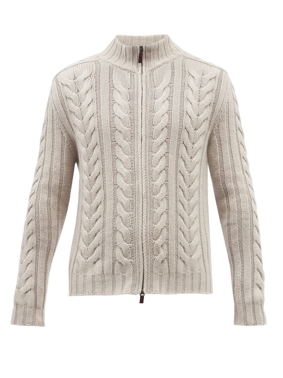 Iris von Arnim Grey Leif zipped cable-knit cashmere jacket | 매치스패션, 모던 ...