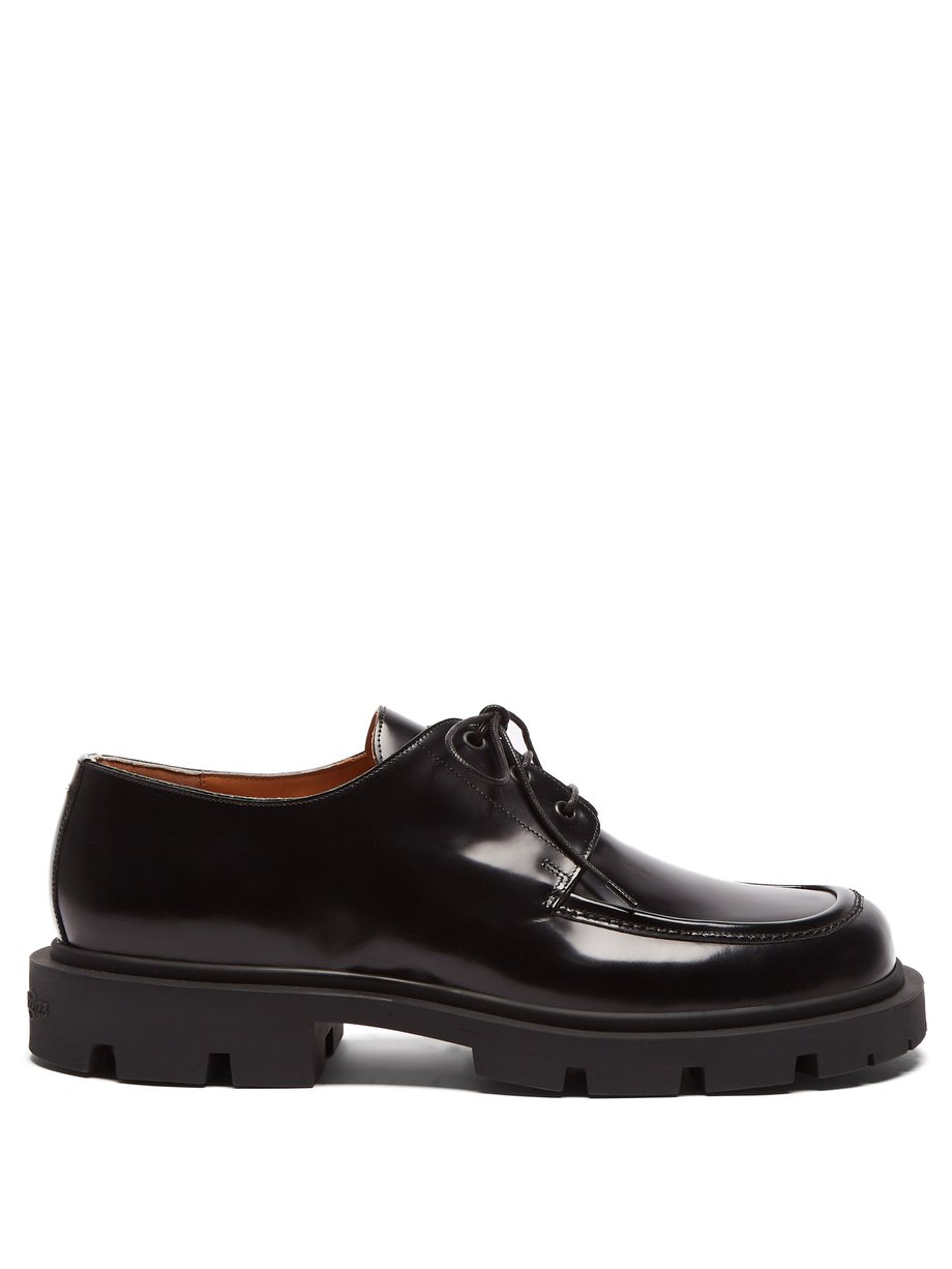Maison Margiela Black Numbers-embossed leather Derby shoes | 매치스패션, 모던 ...