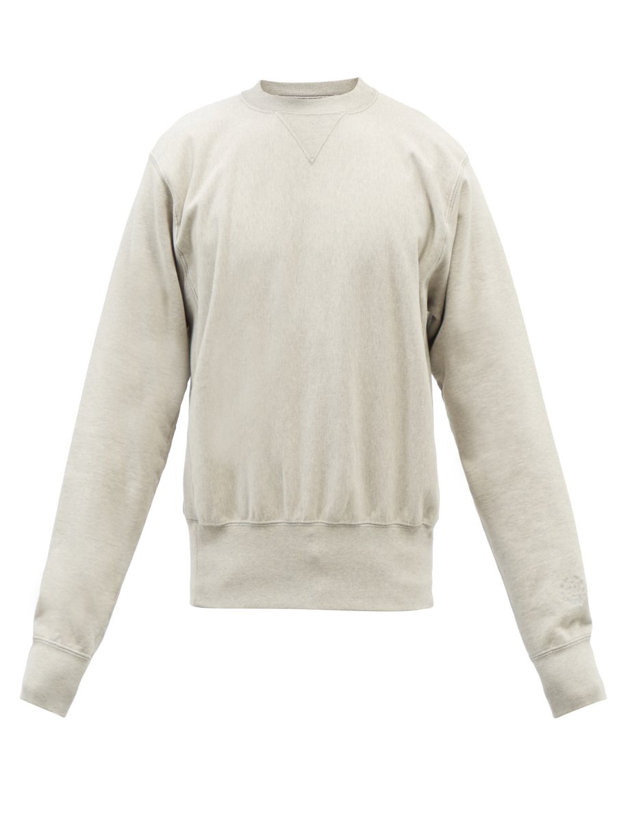 Grey Crew neck cotton-jersey sweatshirt | Maison Margiela
