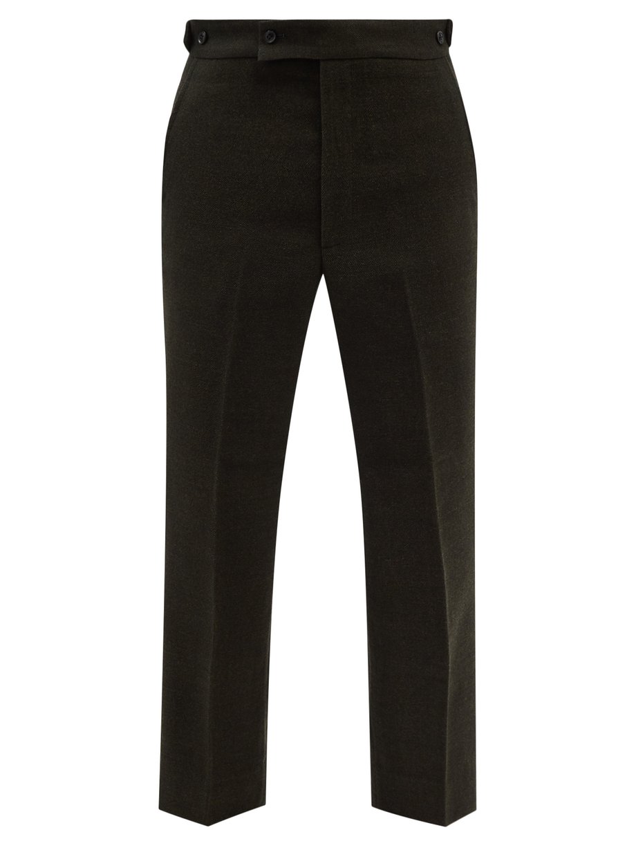 Side-tab mid-rise serge-twill trousers Green Needles | MATCHESFASHION FR