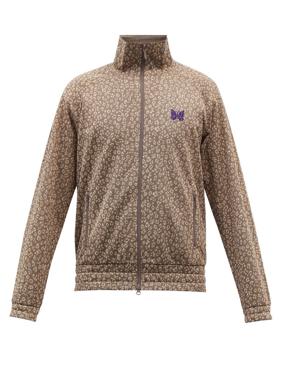 Brown Leopard-print jersey jacket | Needles | MATCHESFASHION UK