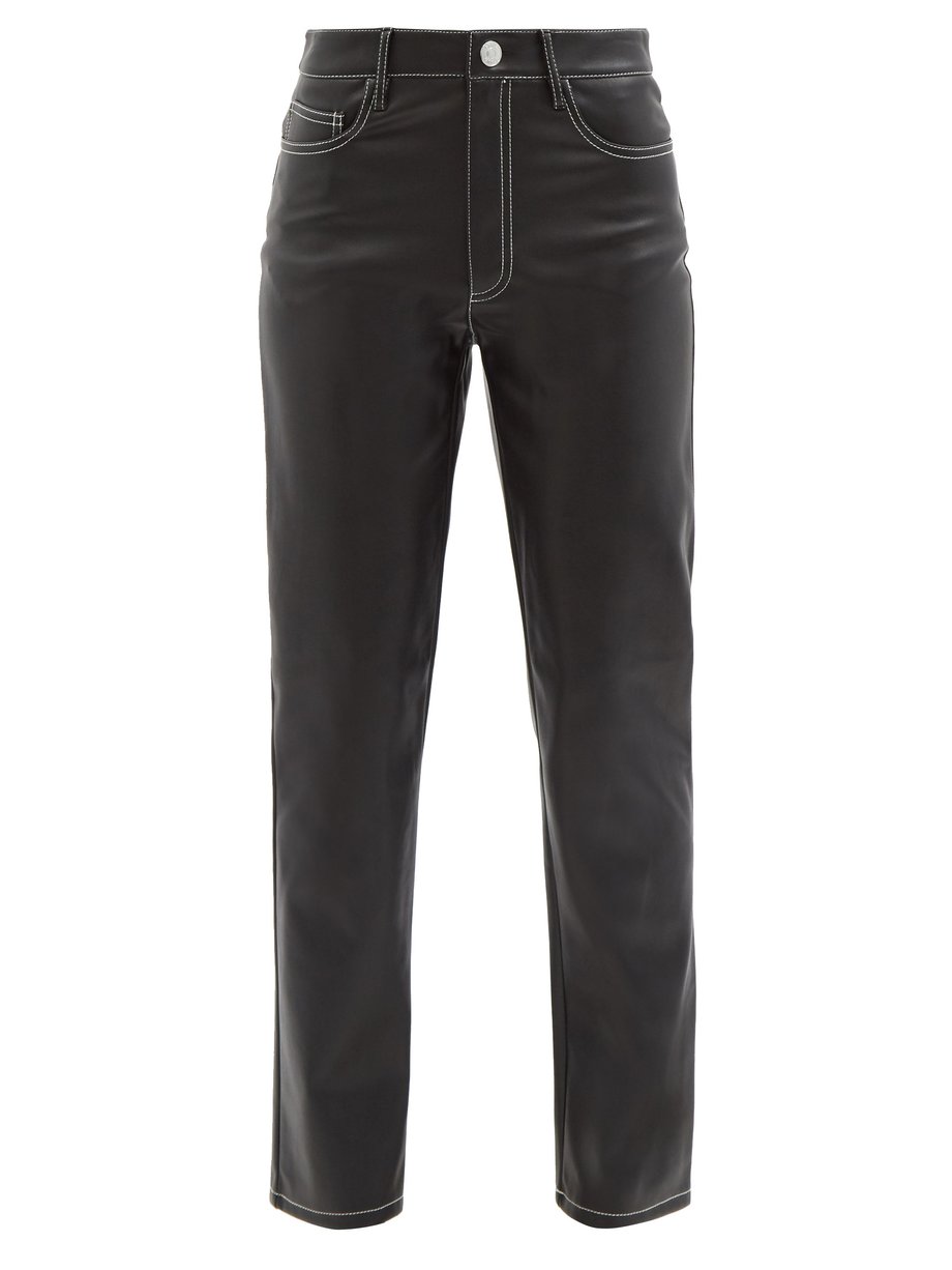 Black Elliot faux-leather trousers | Staud | MATCHESFASHION UK