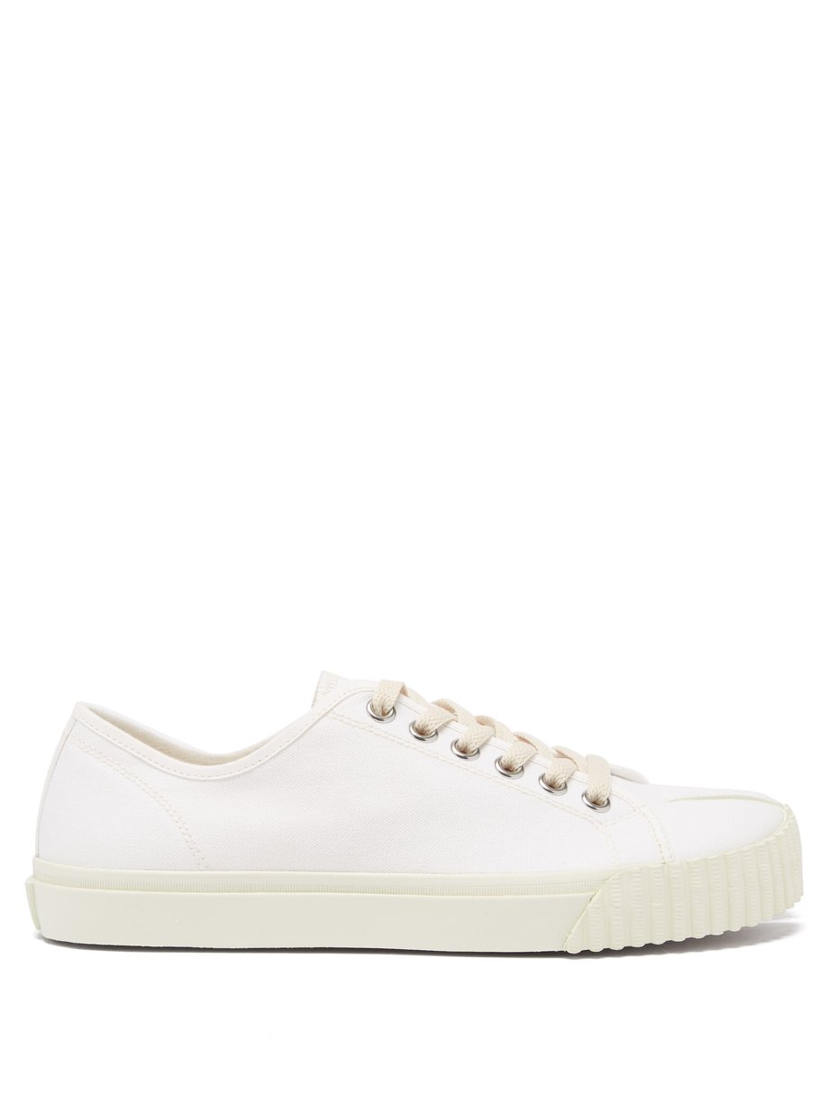 White Tabi split-toe cotton-canvas trainers | Maison Margiela ...