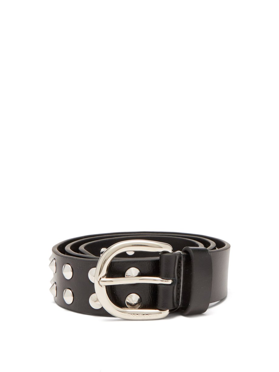 Black Spiked-stud leather belt | Alessandra Rich | MATCHESFASHION UK