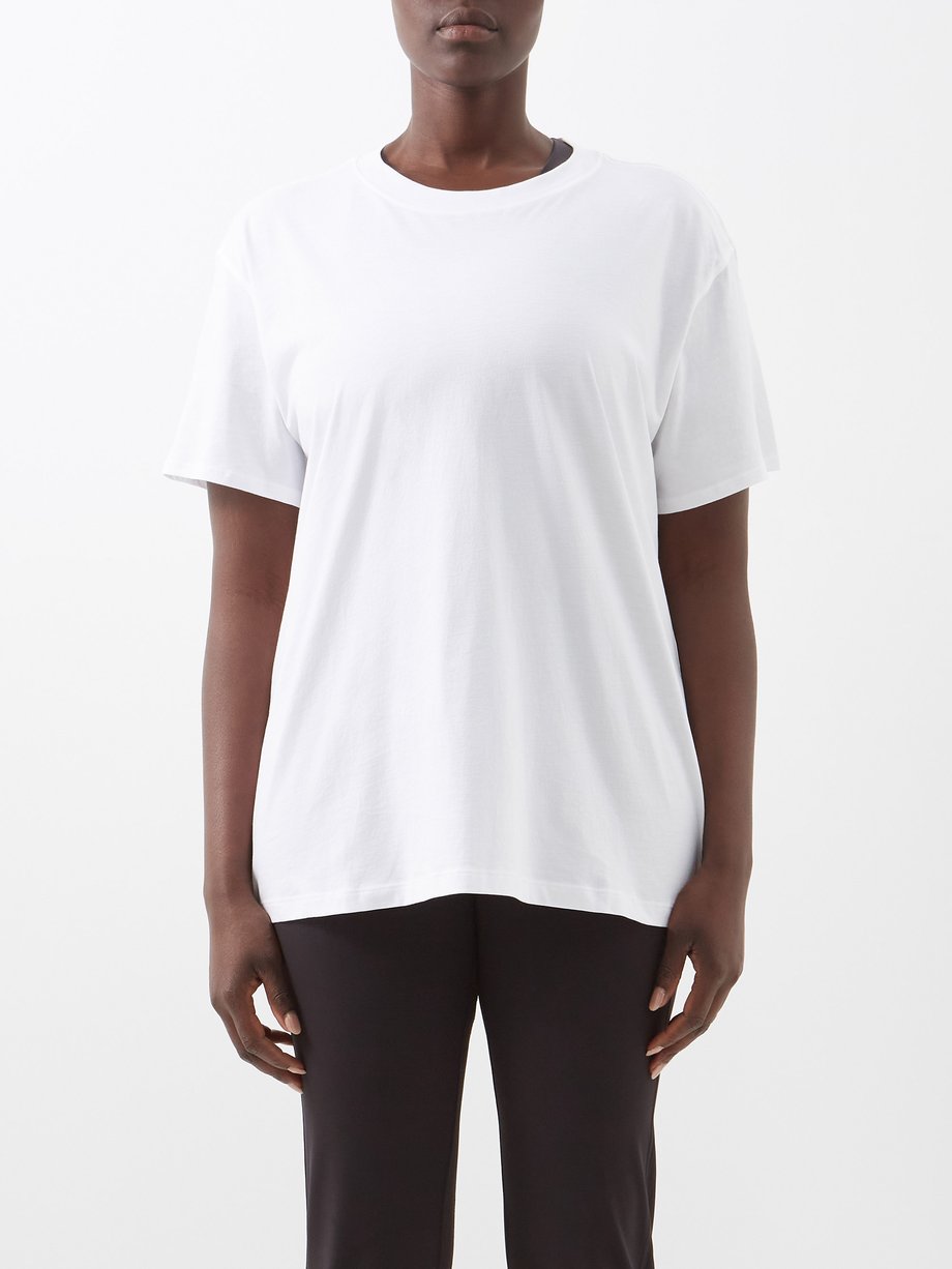 White All Yours crew-neck cotton-blend jersey T-shirt | Lululemon