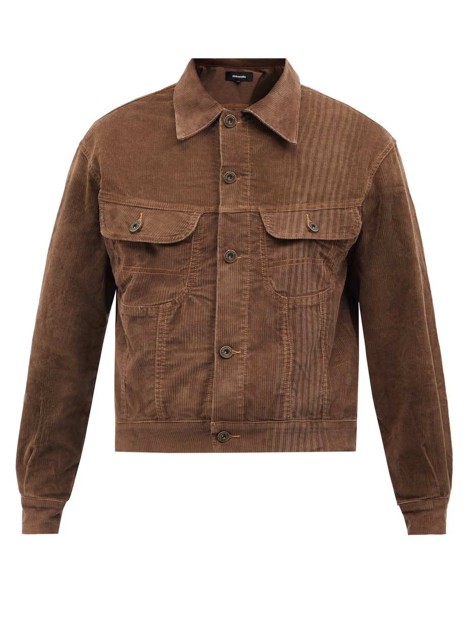 Brown Striped upcycled-corduroy jacket | Ahluwalia | MATCHESFASHION US