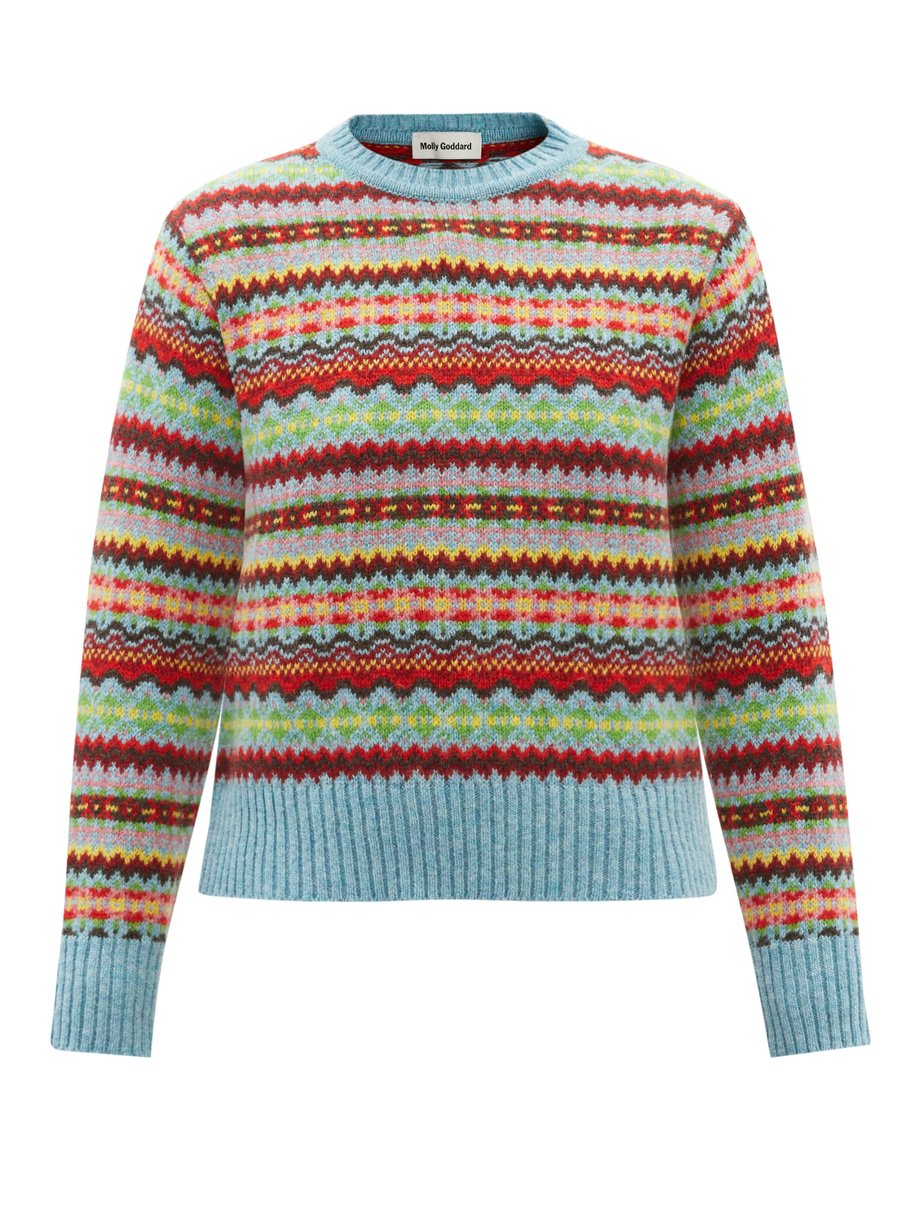 Blue Carla Fair Isle lambswool sweater | Molly Goddard | MATCHESFASHION US