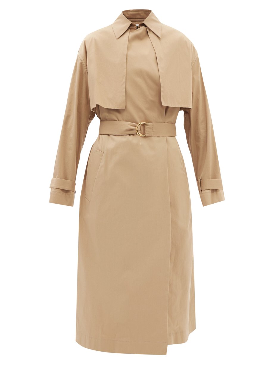 Camel Organic cotton-blend trench coat | Another Tomorrow ...