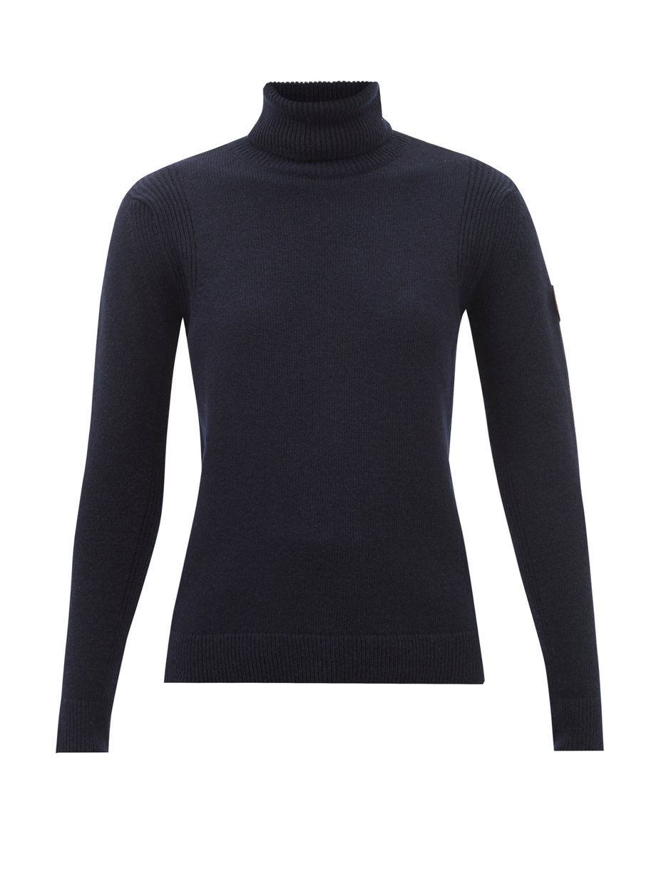 Navy Stephanie roll-neck wool-blend sweater | Fusalp | MATCHESFASHION US