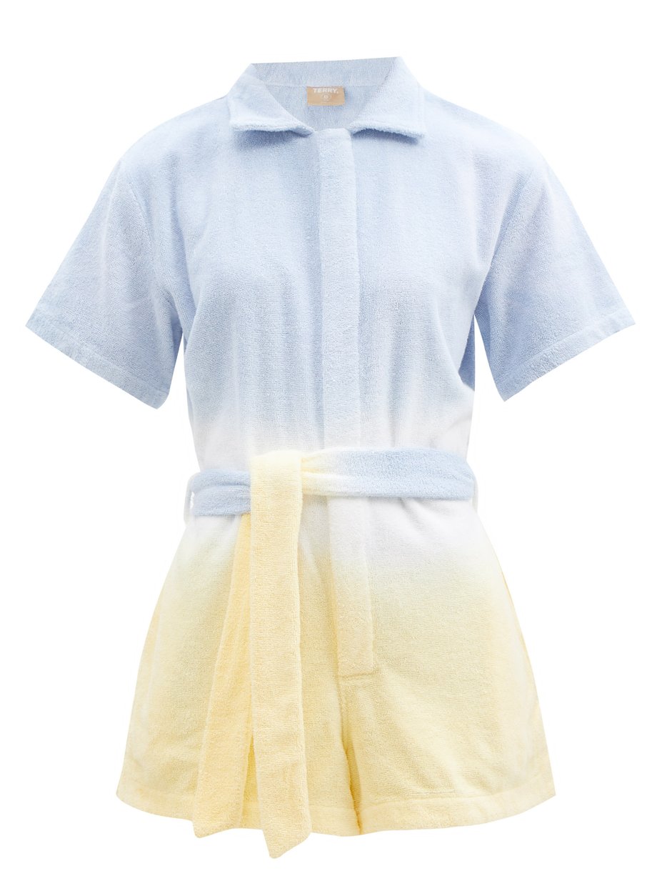 Combi-short en coton éponge tie-dye Matchesfashion Femme Vêtements Combinaisons & Combishorts Combi-shorts 