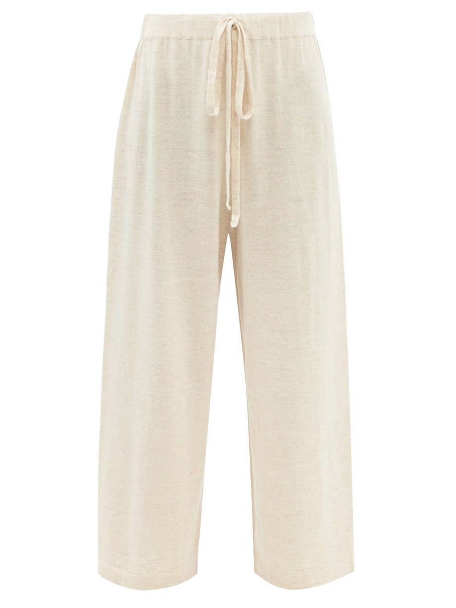 Facil cropped alpaca-blend wide-leg trousers Neutral Lauren Manoogian ...