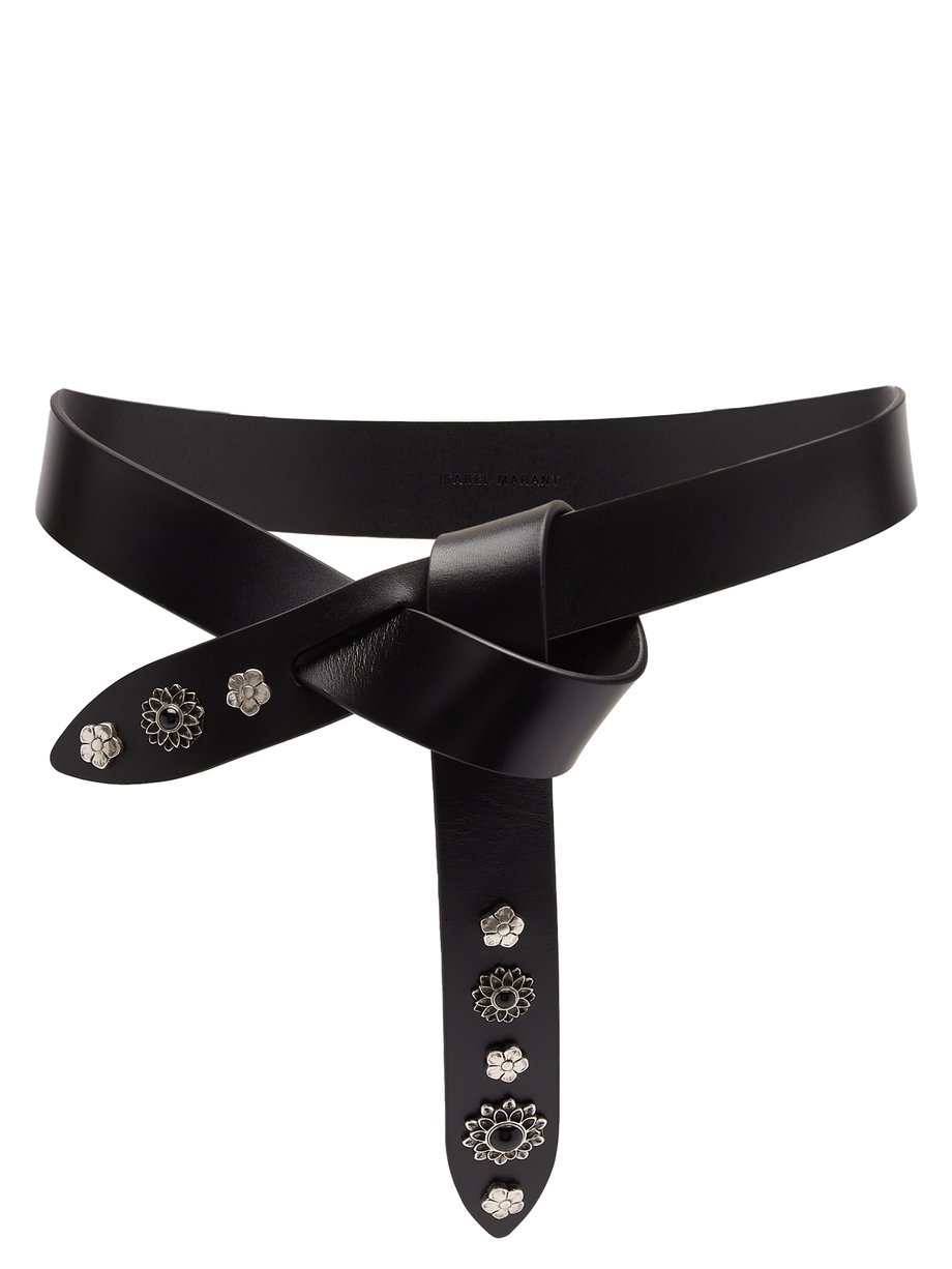 Black Lecce knotted studded leather belt | Isabel Marant ...