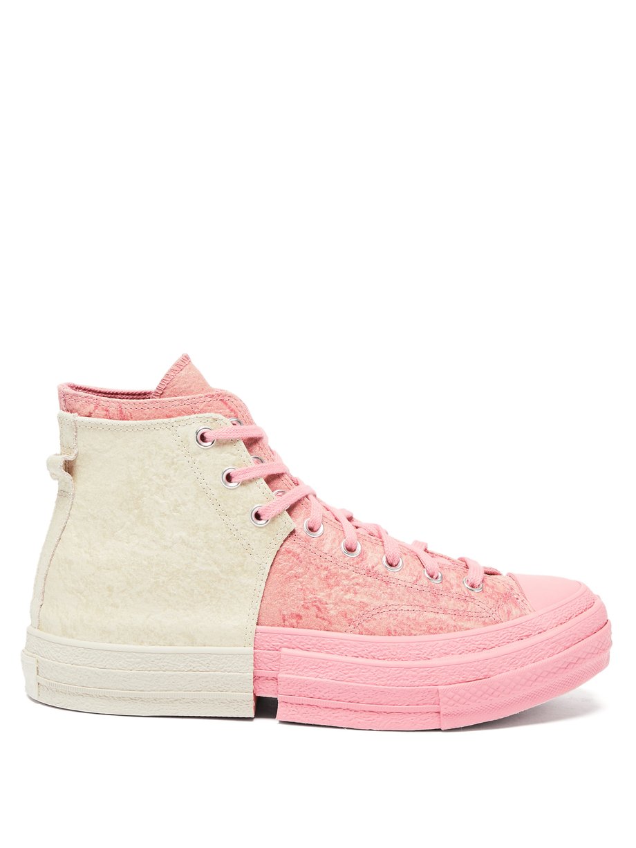 Chuck 70 deconstructed leather trainers Pink Converse | MATCHESFASHION FR